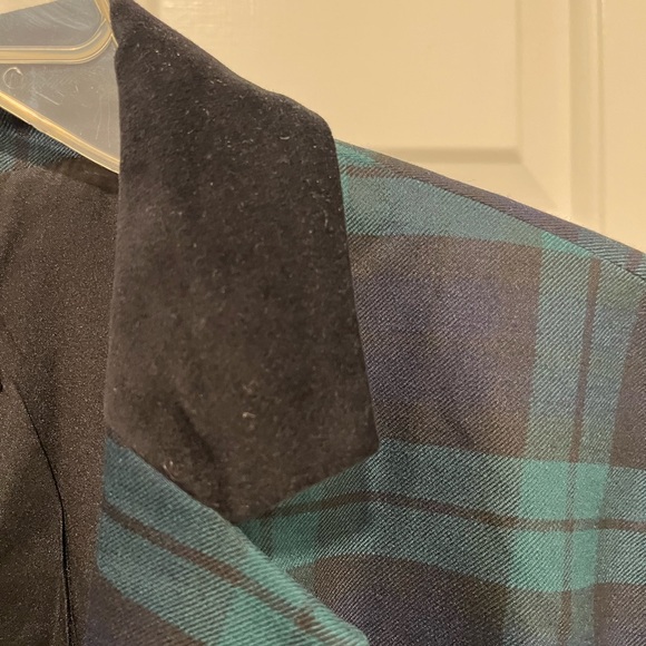 NWT Talbots plaid jacket with velvet trim - Picture 5 of 10